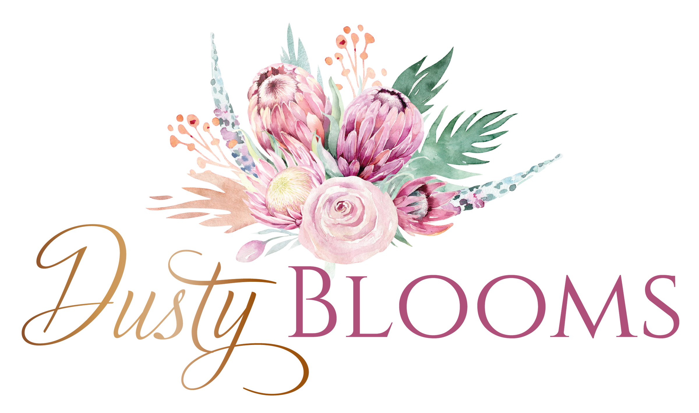 Dusty Blooms Floral Design Elements (PNG)
